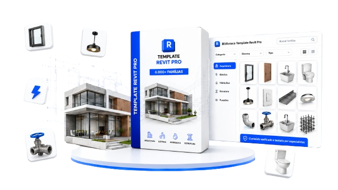 Interface do Revit mostrando template